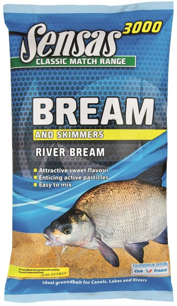 SNECI - Horgász webshop és horgászbolt - Sensas 3000 UK River Bream (dévér-folyó) 1kg etetőanyag 