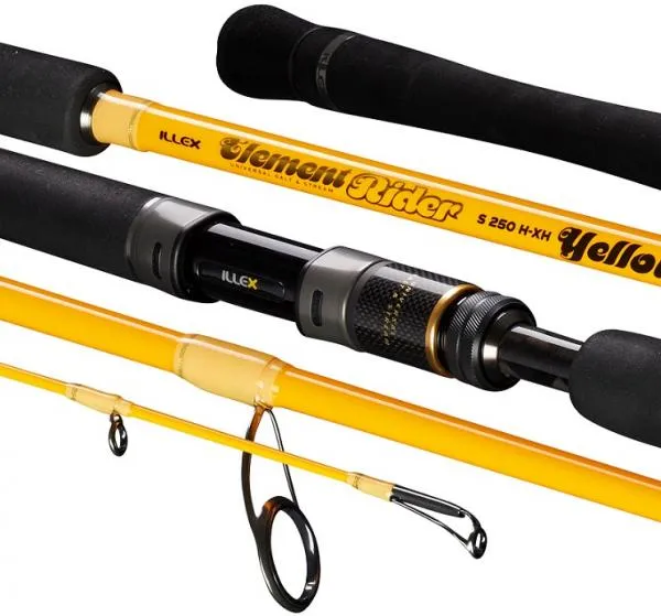 SNECI - Horgász webshop és horgászbolt - Illex Element Rider X5 S 2,5m H/XH Yellow Blood 20-100g (1/4+3/4) harcsázó és tengeri horgászbot