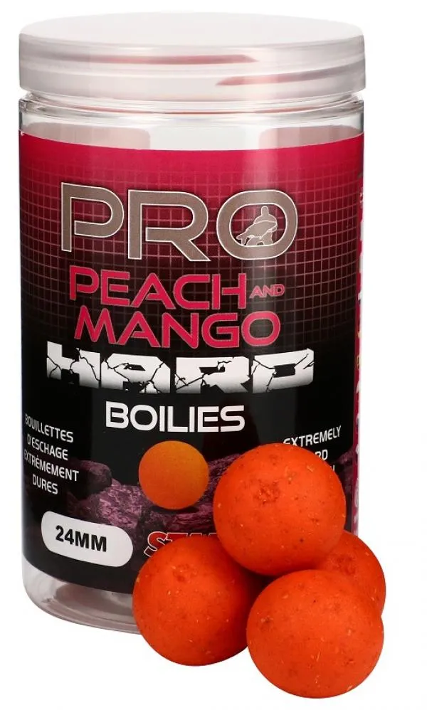 SNECI - Horgász webshop és horgászbolt - Starbaits Pro Peach & Mango Hard Boilies 24mm 200g horog bojli