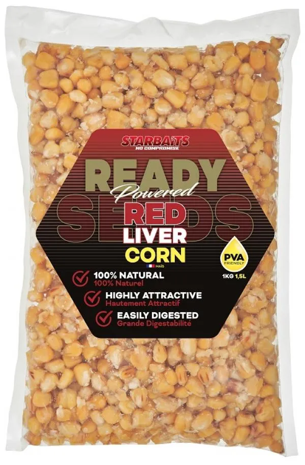 SNECI - Horgász webshop és horgászbolt - Starbaits Ready Seeds Red Liver Corn 1kg kukorica