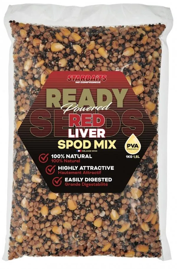 SNECI - Horgász webshop és horgászbolt - Starbaits Ready Seeds Red Liver Spod Mix 1kg magmix