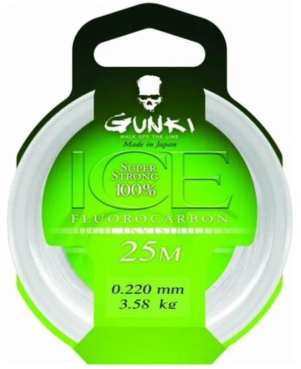 SNECI - Horgász webshop és horgászbolt - Gunki Fluorocarbone zsinór Ice 25M 0,17mm