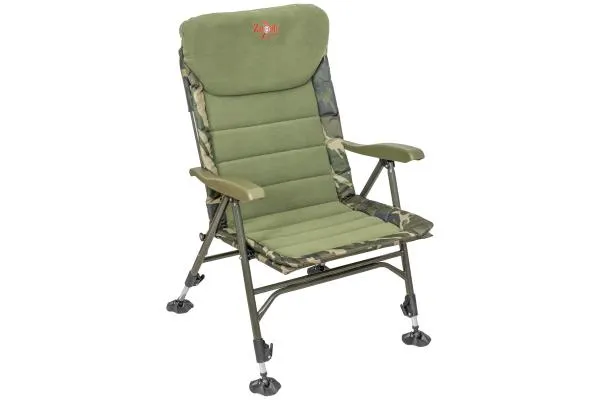 SNECI - Horgász webshop és horgászbolt - CZ Recliner Komfort horgászfotel, 56x46x42/98 cm, Camou/Fleece