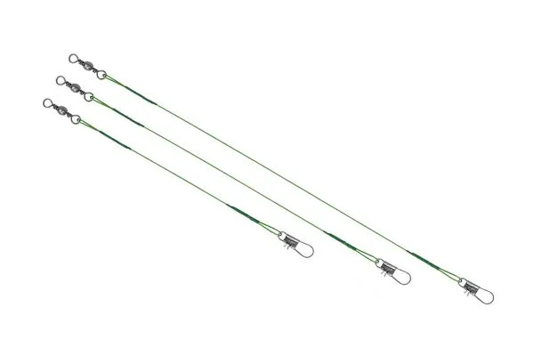 SNECI - Horgász webshop és horgászbolt - PZ Drótelőke szett (1x7), 14 kg, zöld, 50 db