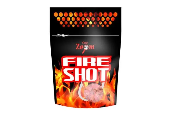 SNECI - Horgász webshop és horgászbolt - CarpZoom Fire Shot csalizó bojli, 16mm, édes eper, 120g horog bojli