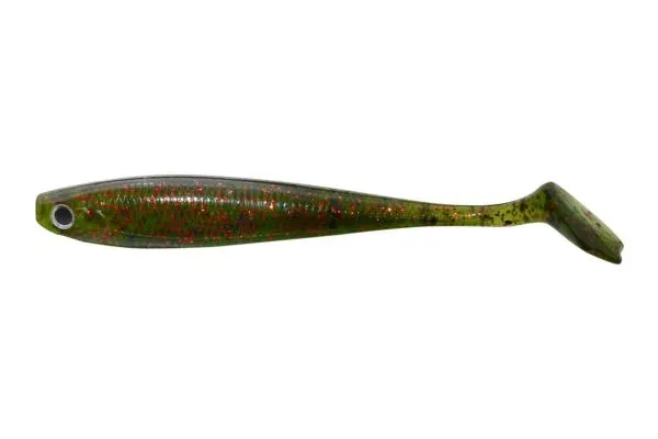 SNECI - Horgász webshop és horgászbolt - PZ Ducking Killer gumihal halas aromával, 9 cm, sötét, színes csillám, 5 db