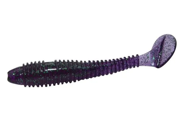 SNECI - Horgász webshop és horgászbolt - PZ Ribbed Killer gumihal halas aromával, 7 cm, lila, 5 db