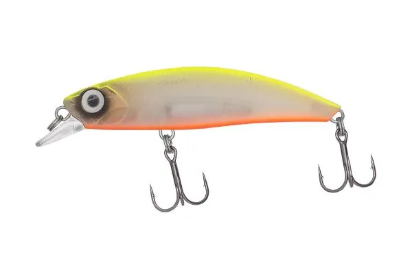 SNECI - Horgász webshop és horgászbolt - Predator-Z Curve Minnow wobbler, 6 cm, 7,1 g, fluo sárga, fehér, süllyedő