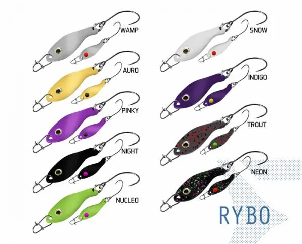 SNECI - Horgász webshop és horgászbolt - Villantó Delphin RYBO-0.5g NIGHT Hook #8 Snap 00
