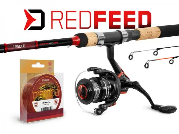 SNECI - Horgász webshop és horgászbolt - Delphin RedFEED Feeder szett-360cm + 4T + 0,23mm