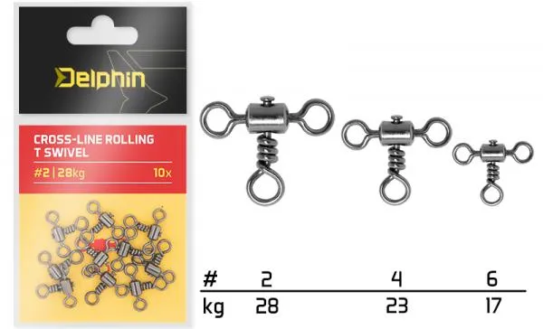 SNECI - Horgász webshop és horgászbolt - Átmenő gördülő T forgó / 10 db-#2/28kg