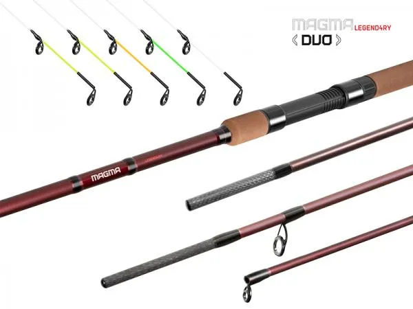 SNECI - Horgász webshop és horgászbolt - Delphin MAGMA LEGEND4RY Duo-320-360cm/100g/3rész feeder, picker horgászbot