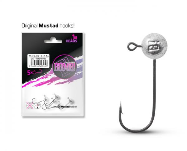 SNECI - Horgász webshop és horgászbolt - Micro jig fej Delphin BOMB! / 5db-10g-2