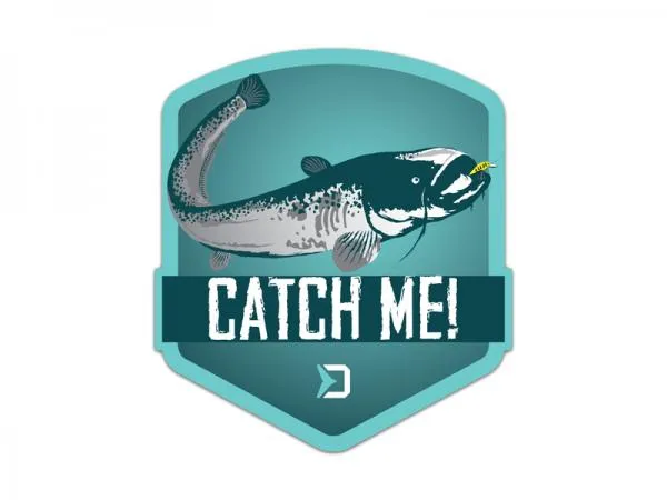 SNECI - Horgász webshop és horgászbolt - Öntapadó Delphin CatchME! HARCSA-9x8cm