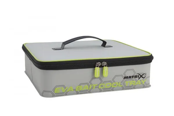 SNECI - Horgász webshop és horgászbolt - Matrix Bait Cooler Tray EVA világos szürke 4 rekeszes 36x33x10cm csalitároló táska