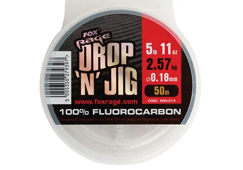SNECI - Horgász webshop és horgászbolt - Fox Rage Drop 'N' Jig Fluorocarbon Drop 'N' Jig Fluorocarbon - 0.18mm 2.57kg / 5.67lb Fluorcarbon zsinór