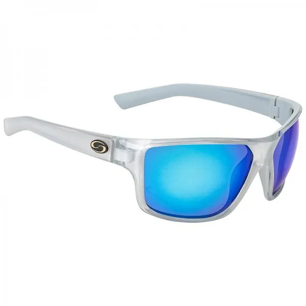 SNECI - Horgász webshop és horgászbolt - Fox Rage Strike King S11 Optics Clinch Crystal Concrete Sunglasses S11 Frame Multi Layer White Blue Mirror Lens napszemüveg