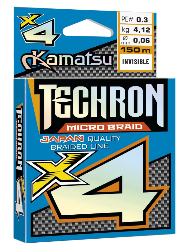 SNECI - Horgász webshop és horgászbolt - KAMATSU Techron Micro Braid X4 Invisible 0.03/150m PE 0.1