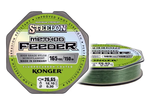 SNECI - Horgász webshop és horgászbolt - KONGER Steelon Method Feeder FC 0.22mm/150m