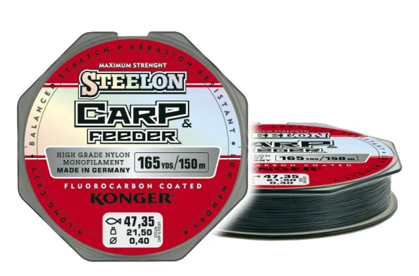 SNECI - Horgász webshop és horgászbolt - KONGER Steelon Carp & Feeder FC 0.40mm/150m