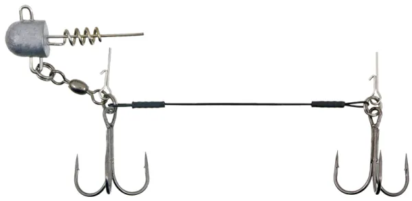 SNECI - Horgász webshop és horgászbolt - KONGER Swimbait System Double Stinger 2/0 12cm 27kg Weighted 5g Spinning System