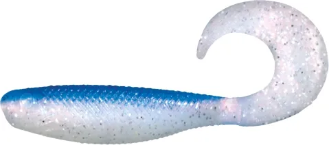 SNECI - Horgász webshop és horgászbolt - KONGER Shad Grub 6.4cm Blue pearl glitter