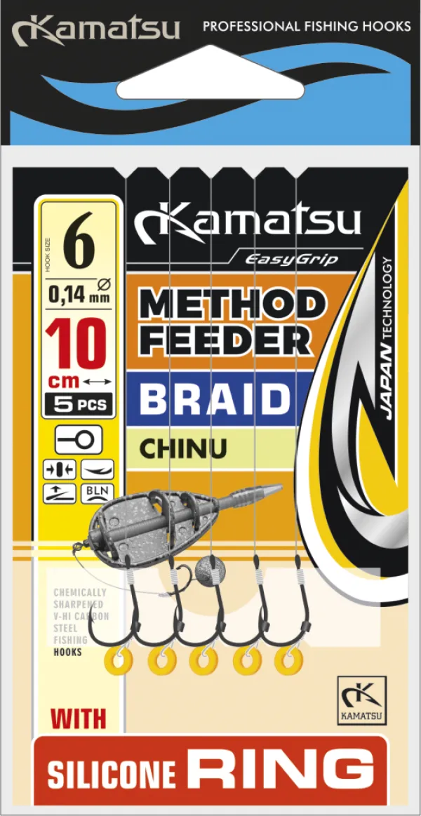 SNECI - Horgász webshop és horgászbolt - KAMATSU Method Feeder Braid Chinu 6 Silicone Ring