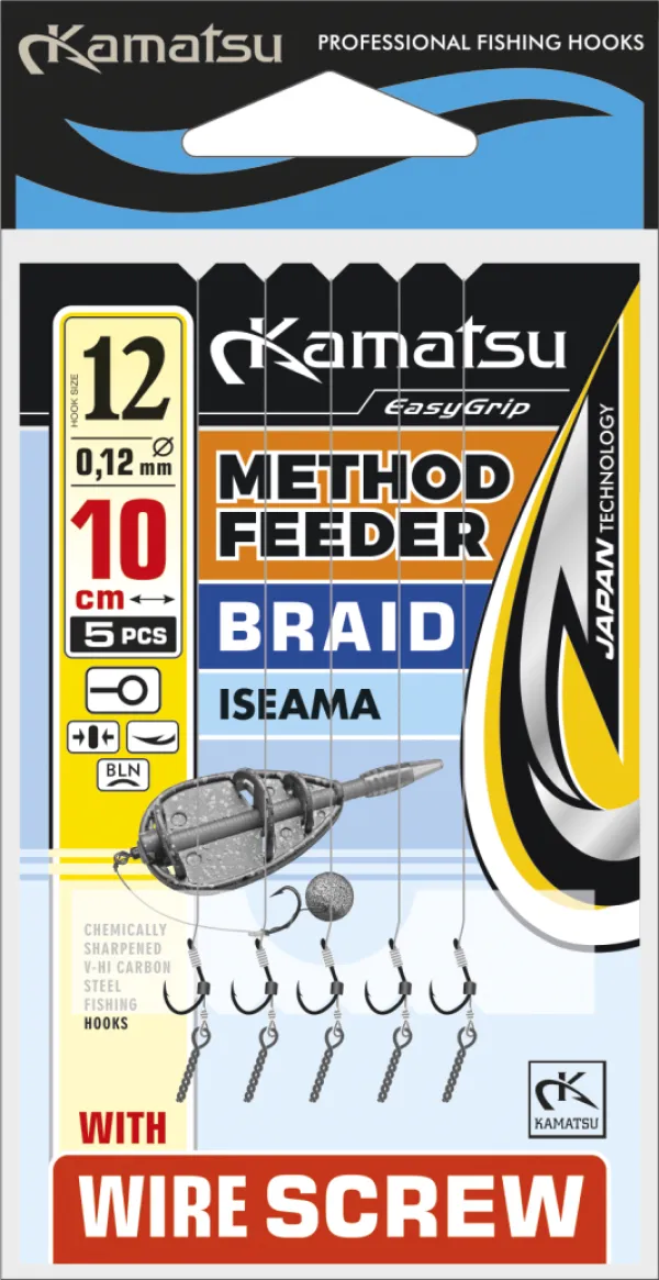 SNECI - Horgász webshop és horgászbolt - KAMATSU Method Feeder Braid Iseama 8 Wire Screw