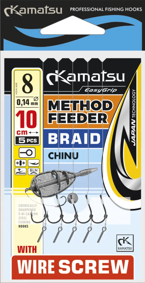 SNECI - Horgász webshop és horgászbolt - KAMATSU Method Feeder Braid Chinu 6 Wire Screw