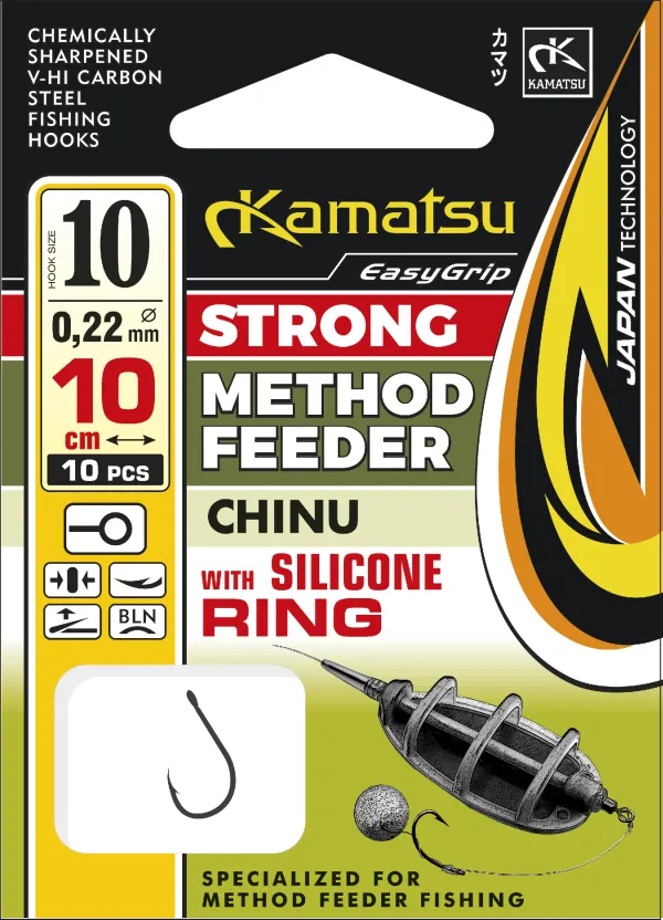 SNECI - Horgász webshop és horgászbolt - KAMATSU Method Feeder Strong Chinu 6 with Silicone Ring