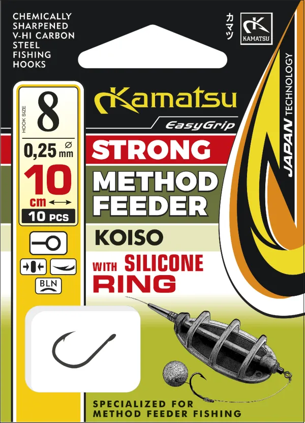 SNECI - Horgász webshop és horgászbolt - KAMATSU Method Feeder Strong Koiso 8 with Silicone Ring