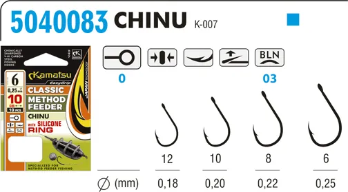 SNECI - Horgász webshop és horgászbolt - KAMATSU Method Feeder Classic Chinu 6 with Silicone Ring