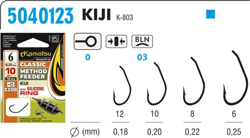 SNECI - Horgász webshop és horgászbolt - KAMATSU Method Feeder Classic Kiji 10 with Silicone Ring