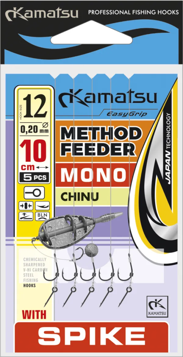 SNECI - Horgász webshop és horgászbolt - KAMATSU Method Feeder Mono Chinu 8 Spike