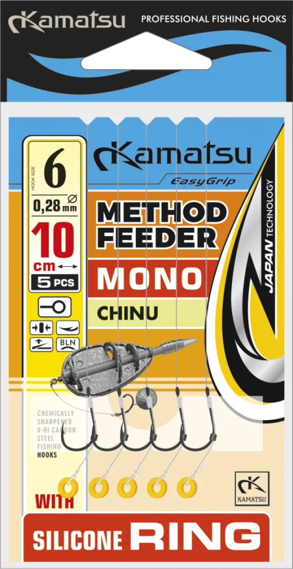 SNECI - Horgász webshop és horgászbolt - KAMATSU Method Feeder Mono Chinu 6 Silicone Ring