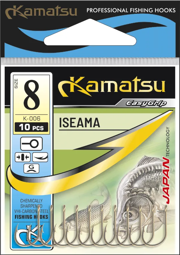 SNECI - Horgász webshop és horgászbolt - KAMATSU Kamatsu Iseama 1/0 Black Nickel Ringed