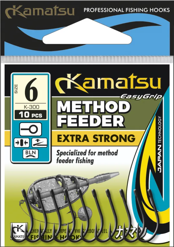 SNECI - Horgász webshop és horgászbolt - KAMATSU Kamatsu Method Feeder Extra Strong 6 Black Nickel Ringed