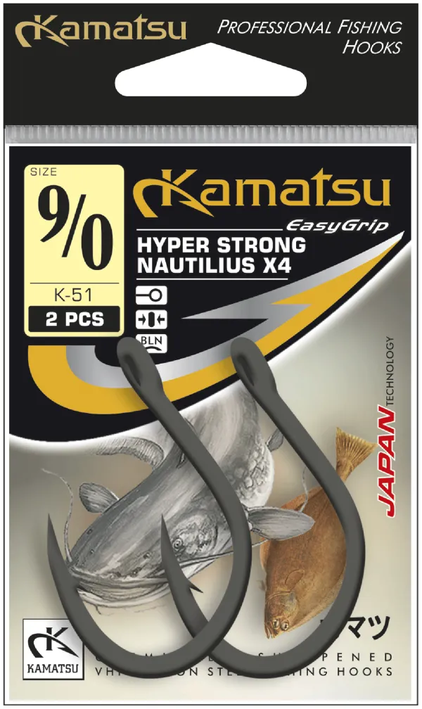 SNECI - Horgász webshop és horgászbolt - KAMATSU Kamatsu Hyper Strong Nautilius X4 11/0 Black Nickel Ringed
