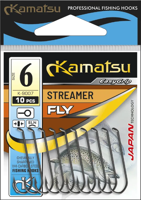 SNECI - Horgász webshop és horgászbolt - KAMATSU Kamatsu Streamer 2 Black Nickel Ringed