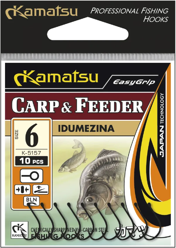 SNECI - Horgász webshop és horgászbolt - KAMATSU Kamatsu Idumezina Carp & Feeder 1 Black Nickel Ringed