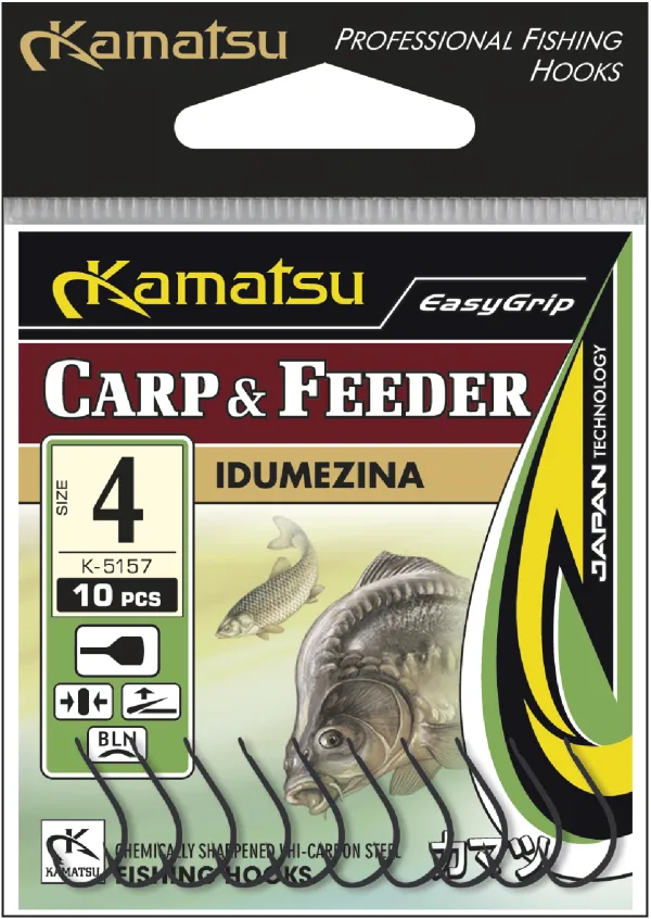 SNECI - Horgász webshop és horgászbolt - KAMATSU Kamatsu Idumezina Carp & Feeder 1 Black Nickel Flatted