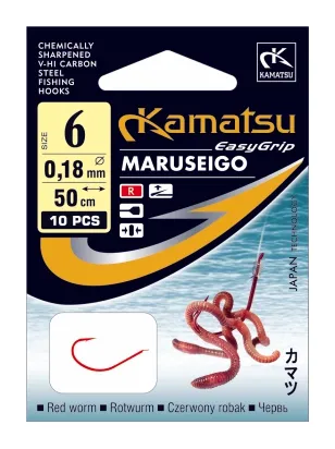 SNECI - Horgász webshop és horgászbolt - KAMATSU 50cm Red Worm Maruseigo 6