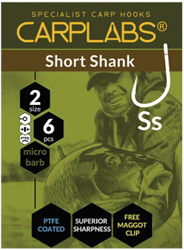 SNECI - Horgász webshop és horgászbolt - KONGER Carplabs Short Shank 2 Titanium Grey Ringed