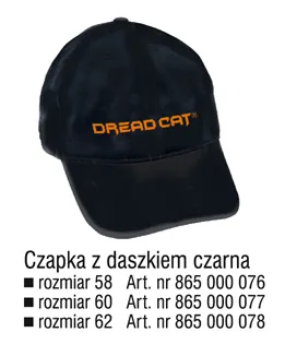 SNECI - Horgász webshop és horgászbolt - DREADCAT Baseball Cap Black Size 58 Dread Cat