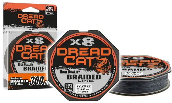 SNECI - Horgász webshop és horgászbolt - DREADCAT Dread Cat x8 Black 0,30mm/300m