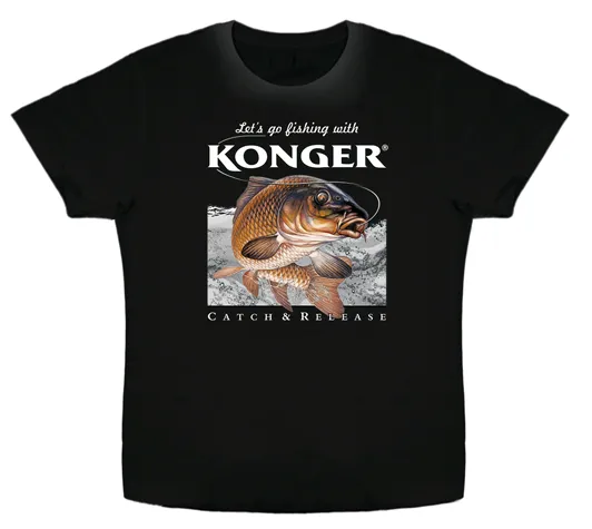 SNECI - Horgász webshop és horgászbolt - KONGER T-Shirt Carp Black Size XXL