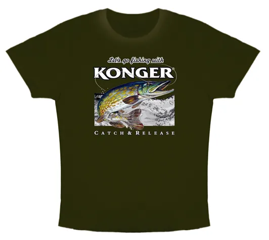 SNECI - Horgász webshop és horgászbolt - KONGER T-Shirt Pike Green Size S