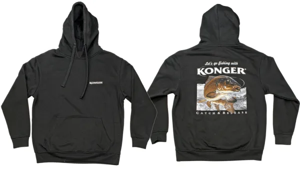 SNECI - Horgász webshop és horgászbolt - KONGER Black hoodie Carp size L