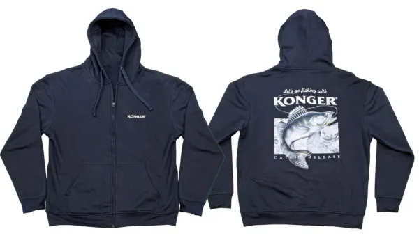 SNECI - Horgász webshop és horgászbolt - KONGER Blue hoodie Zander size L