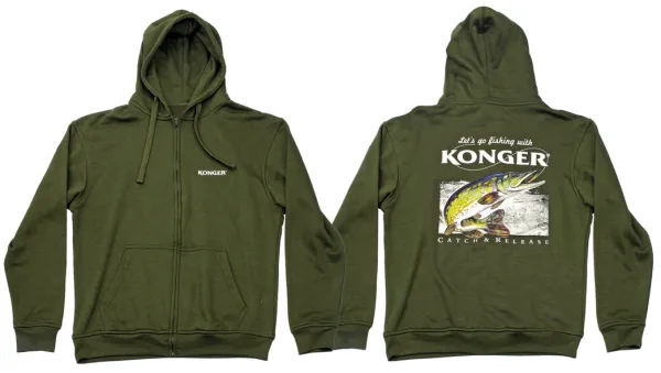 SNECI - Horgász webshop és horgászbolt - KONGER Green hoodie Pike size M